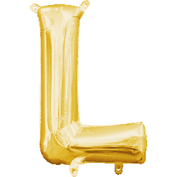 16" Mini Gold Letter L Balloon Self Sealing # 33035