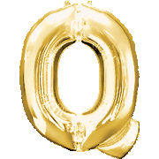 16" Mini Gold Letter Q Balloon Self Sealing #33045
