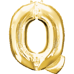 16" Mini Gold Letter Q Balloon Self Sealing #33045