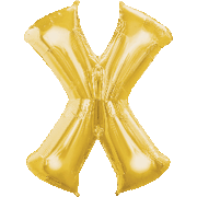 16" Mini Gold Letter X Balloon Self Sealing #33059