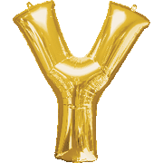 16" Mini Gold Letter Y Balloon Self Sealing #33061