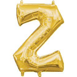 16" Mini Gold Letter Z Balloon Self Sealing #33063