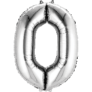 16" Mini Silver # Zero Balloon Air Fill Only #33074