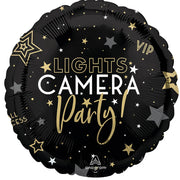 18" Lights Camera Party Helium Foil Balloon 1ct #45635 (D)