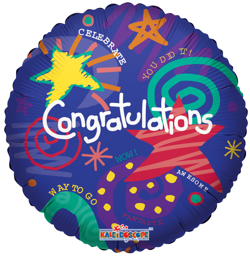 18" Congratulations Balloons (5 Pack) #17018