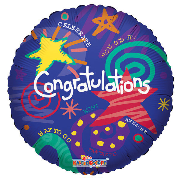18" Congratulations Balloons (5 Pack) #17018