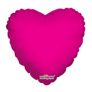18" Metallic Hot Pink Heart Shape Helium Foil Balloons (5 PACK) #17169