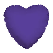 18" Metallic Purple Heart Foil Balloon (5 PACK) #17170