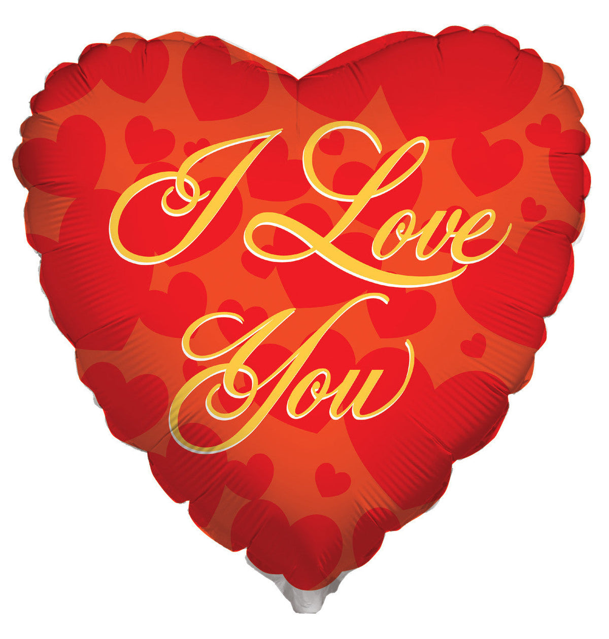 18" I Love You Gold Script Heart Shape Helium Foil Balloon (5 Pack) #17326-18