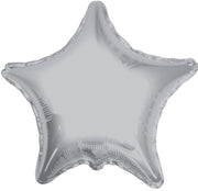 18" Silver Foil Star Helium Balloon (5 Pack) #17575