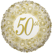 18" Happy 50th Anything Helium Foil Balloon (5 Pack) #17388