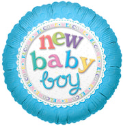 9" New Baby Boy AIR FILL ONLY Foil Balloon (5 PACK) #17511-9