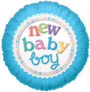 9" New Baby Boy AIR FILL ONLY Foil Balloon (5 PACK) #17511-9