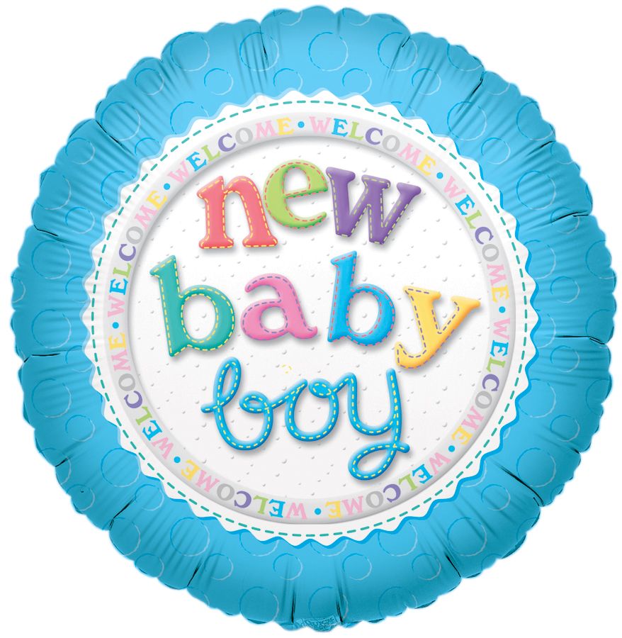 9" New Baby Boy AIR FILL ONLY Foil Balloon (5 PACK) #17511-9