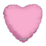 18" Metallic Pastel Pink Heart Shape Helium Foil Balloon (5 PACK) #17526-18