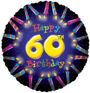 *Sale* 18" Happy 60TH Birthday Candles Helium Foil Balloon (5 Pack)#17562