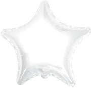 19" White Star Foil Balloons (5 Pack) #17572