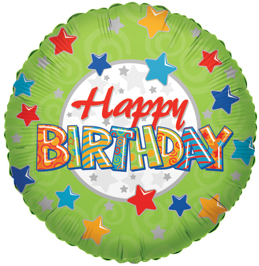 9" Mini Happy Birthday Air Fill Only Foil Balloon (5 PACK) #17605-09