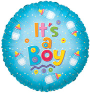 9" It's a Boy AIR FILL ONLY Foil Balloon (5 PACK) #17612-9