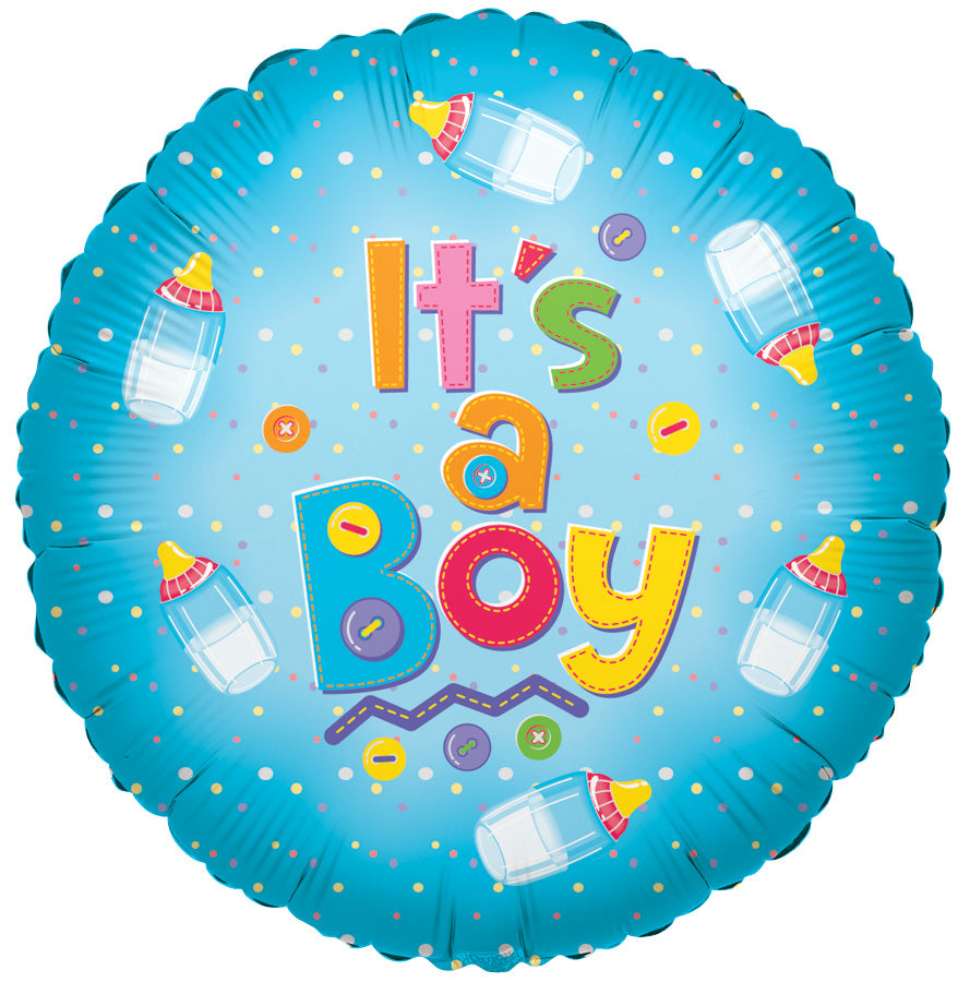 9" It's a Boy AIR FILL ONLY Foil Balloon (5 PACK) #17612-9
