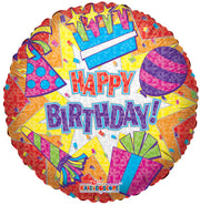 18" Happy Birthday Red Cake Helium Foil Balloon (5 Pack)#17661