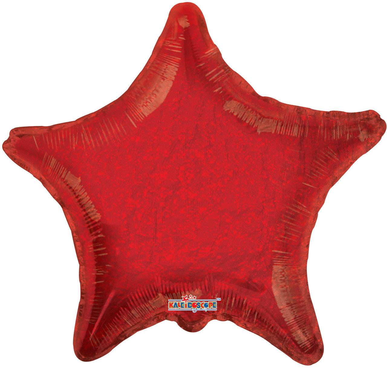 22" Holographic Red Star Shape Helium Foil Balloon 5 pack #17686-22