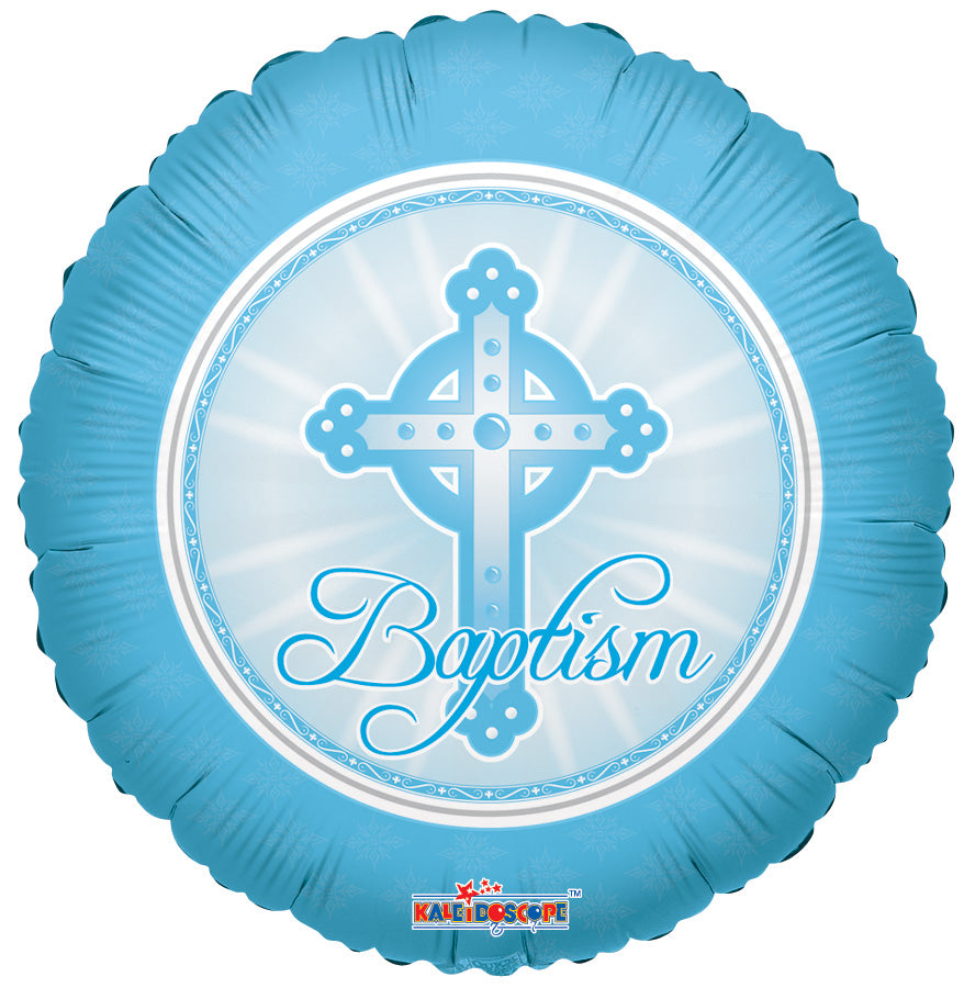 18" Boy Baptism Balloon Helium Foil Balloons (5 PACK) #17693
