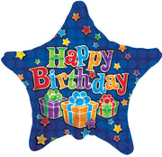 18" Happy Birthday Big Dots Royal Blue Helium Foil Balloon (5 PACK) #17785
