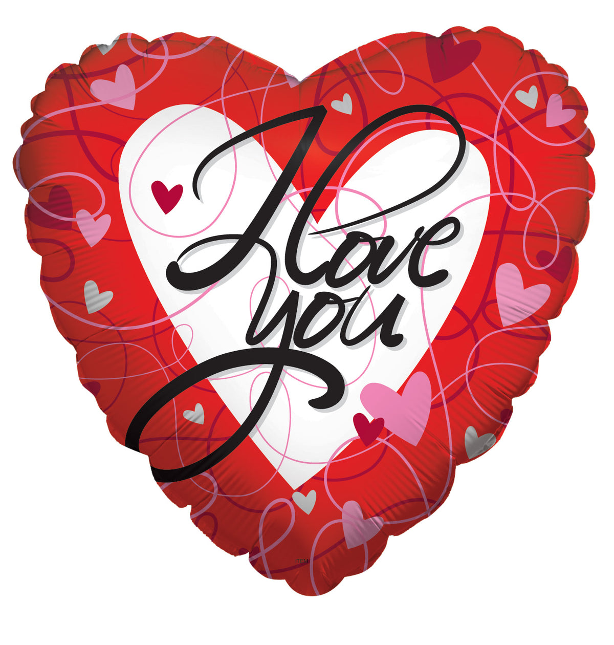 9" Mini Love You Red Hearts Air Fill Only Foil Balloon (5 Pack) #17806-09