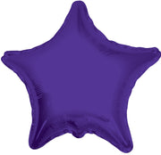 18" Purple Star Helium Foil Balloon (5 Pack) #17822