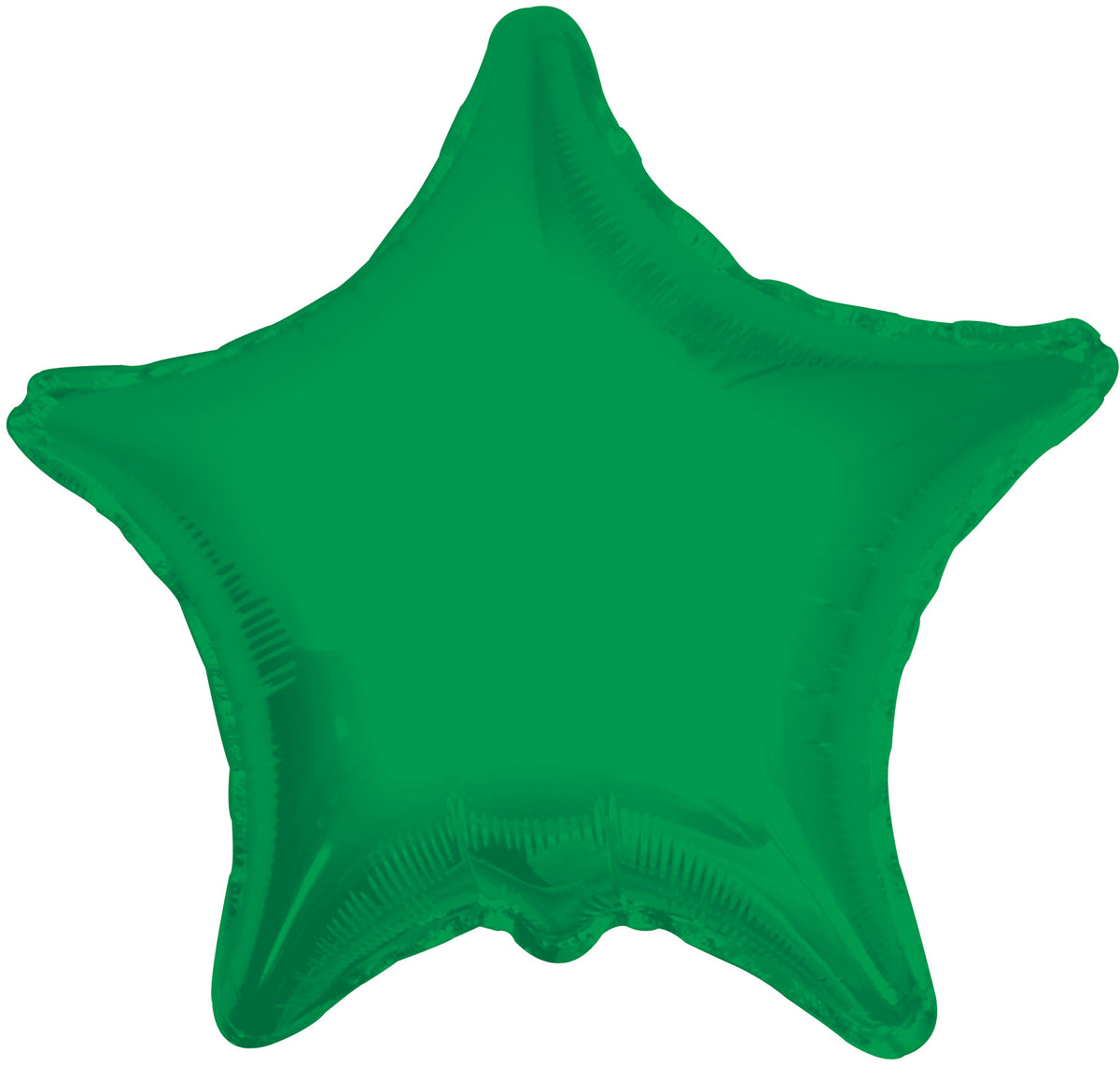 18" Metallic Green Star Helium Foil Balloons (5 Pack) #17857