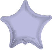 19" Metallic Pastel Lilac Star Helium Foil Balloon 5 pack #17860