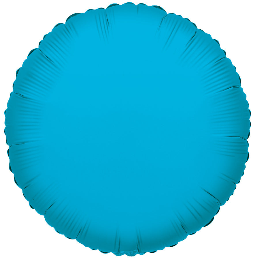 18" Turquoise Circle Helium Foil Balloon (5 Pack) #17906