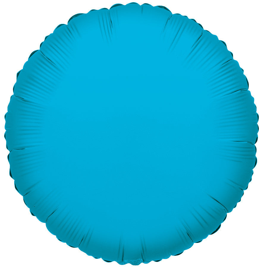 18" Turquoise Circle Helium Foil Balloon (5 Pack) #17906