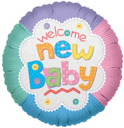 4" Micro Mini Welcome New Baby Quilt Air Fill Only Foil Balloons (5 PACK) #17449-04