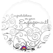 18" Congratulations on Your Engagement Helium Foil Balloon 1ct #18019