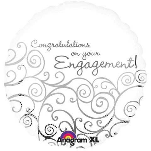 18" Congratulations on Your Engagement Helium Foil Balloon 1ct #18019