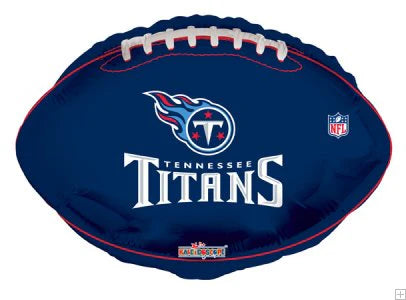 18" Tennessee Titans Football Shape Helium Foil Balloon 1ct #18117