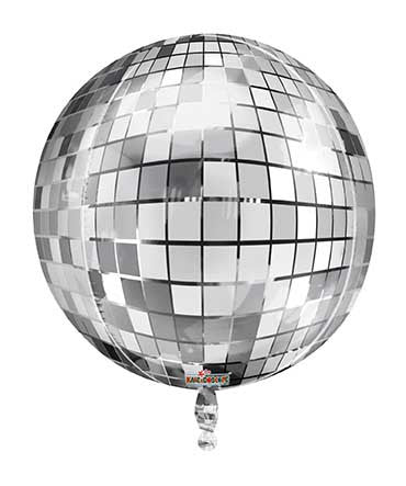15" Spheres Shiny Disco Ball Spherical Round Helium Balloon (1 PACK) #18205