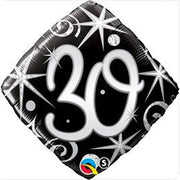 18" 30th Birthday Elegant Sparkles Diamond 1pk #30007