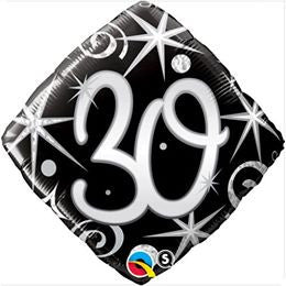18" 30th Birthday Elegant Sparkles Diamond 1pk #30007