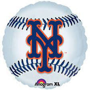 18" NY Mets Baseball Logo Helium Foil Balloon (1 PACK) #18489