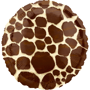 18" Giraffe Print Foil Balloon (5 Pack)#19744