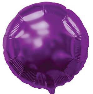 18" Purple Circle Helium Foil Balloon  (5 Pack) #17426