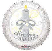 18" Mi Primera Spanish Communion Helium Foil Balloon (5 PACK)  #34531