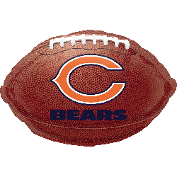 18" NFL Chicago Bears Football Shape Helium Foil Balloons #26130