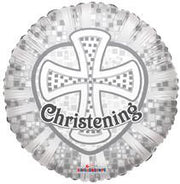 18" Prismatic Christening Helium Foil Balloon (5 PACK)  #19360