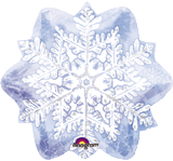 18" Snowflake Star Shape Helium Foil Balloon 1pk #111010