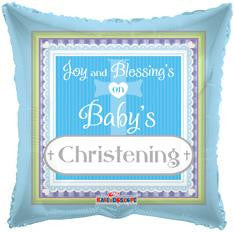 18" Square Boy Christening (5 pack)