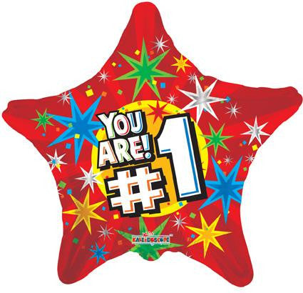 18" Your #1 Stars Helium Foil Balloon (5 Pack)#19094